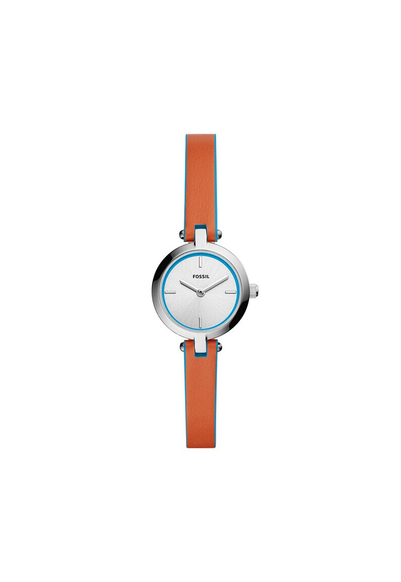 Fossil Часовник с кожена каишка - Pepit.bg