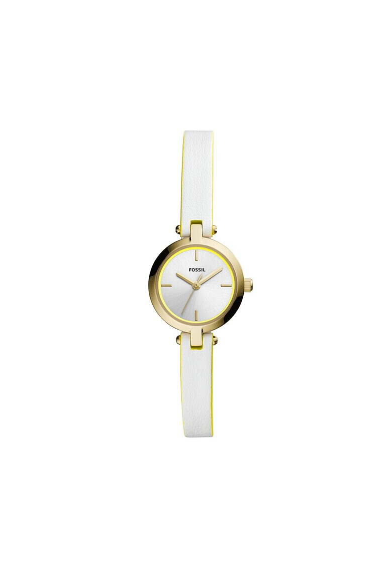 Fossil Часовник с кожена каишка - Pepit.bg