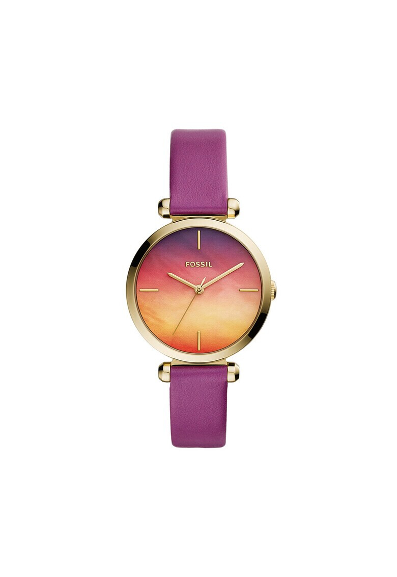Fossil Часовник с кожена каишка - Pepit.bg