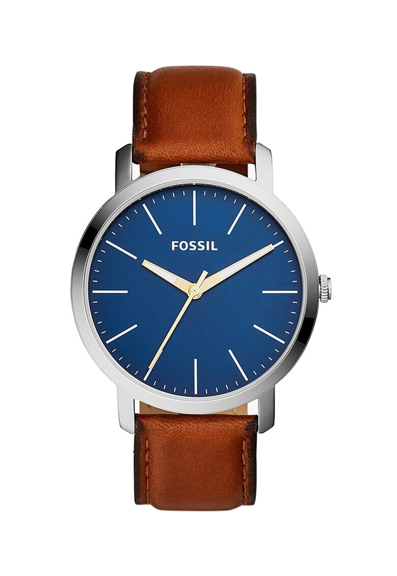 Fossil Часовник с кожена каишка - Pepit.bg