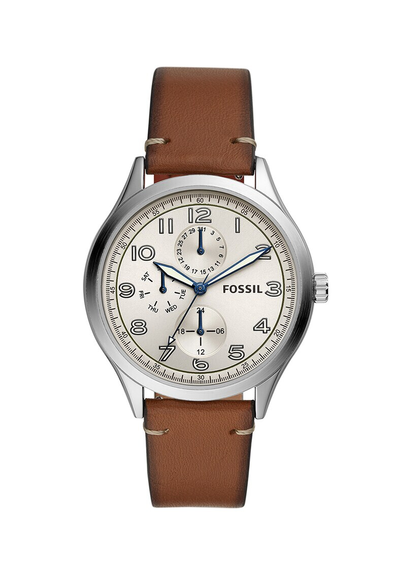 Fossil Часовник с кожена каишка - Pepit.bg