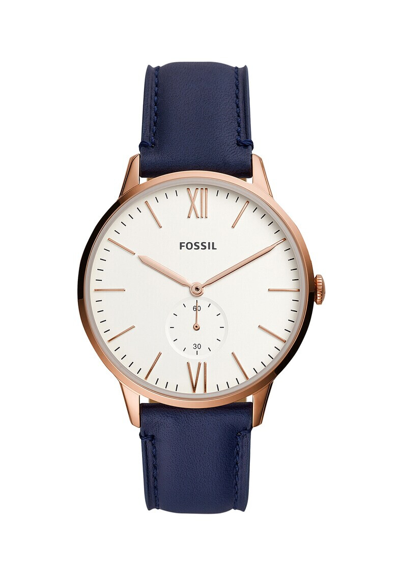 Fossil Часовник с кожена каишка - Pepit.bg