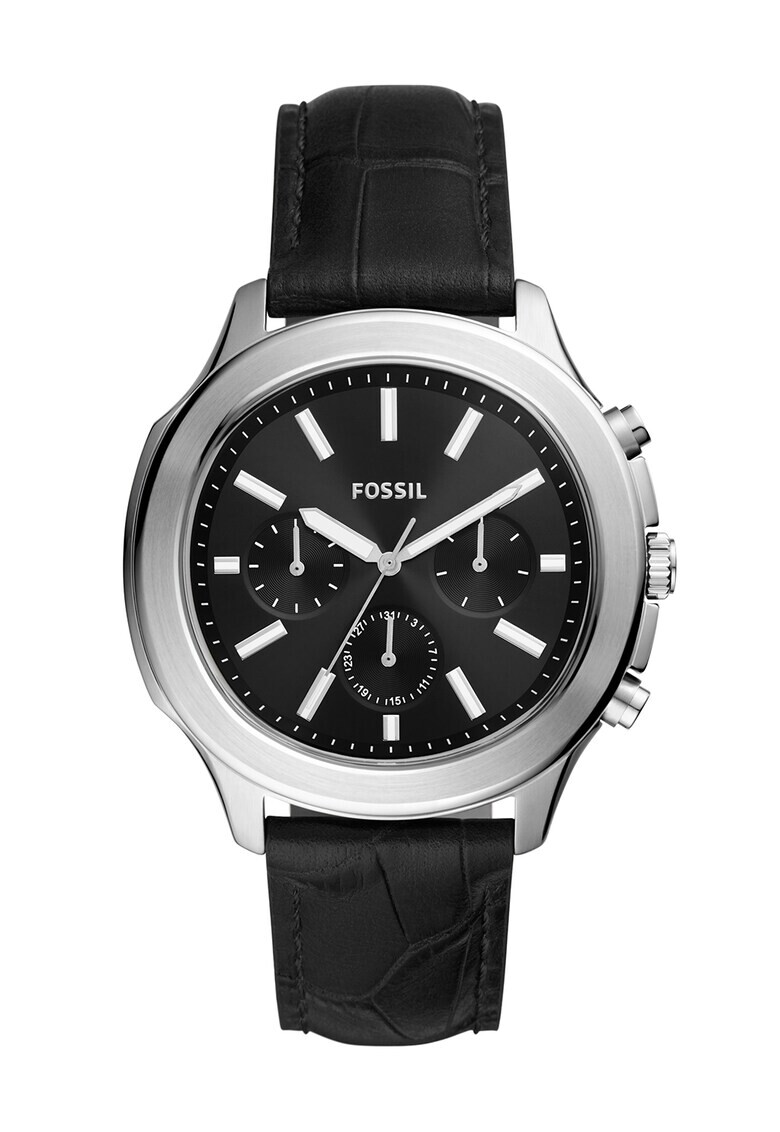 Fossil Часовник с кожена каишка - Pepit.bg
