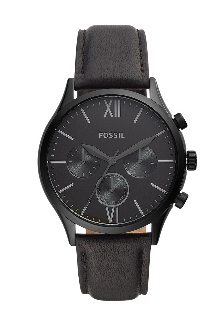 Fossil Часовник с кожена каишка - Pepit.bg