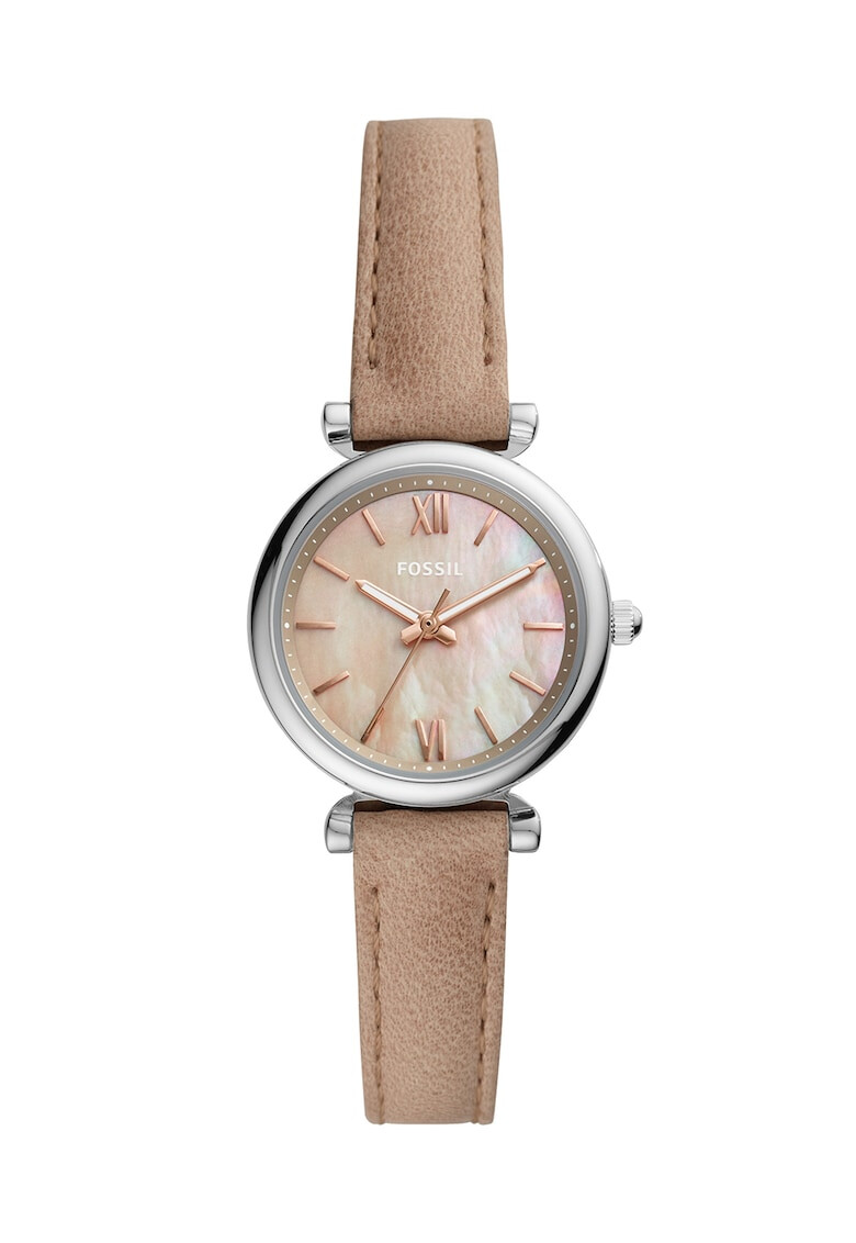 Fossil Часовник с кожена каишка - Pepit.bg