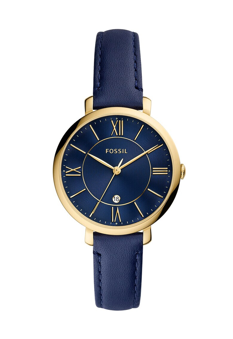 Fossil Часовник с кожена каишка - Pepit.bg
