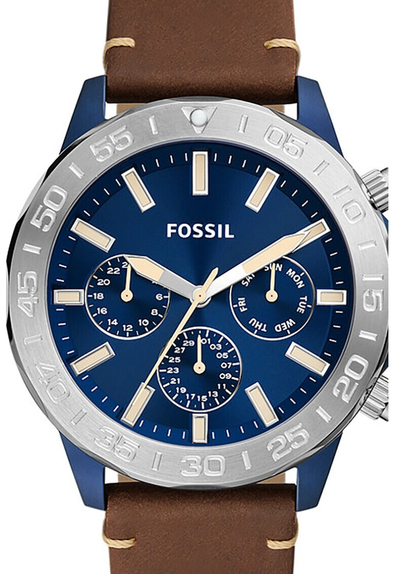 Fossil Часовник с кожена каишка - Pepit.bg