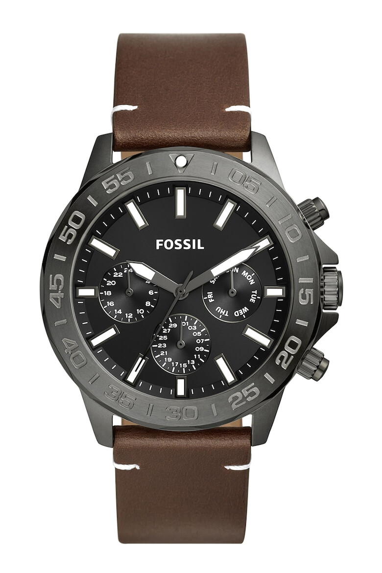 Fossil Часовник с кожена каишка - Pepit.bg