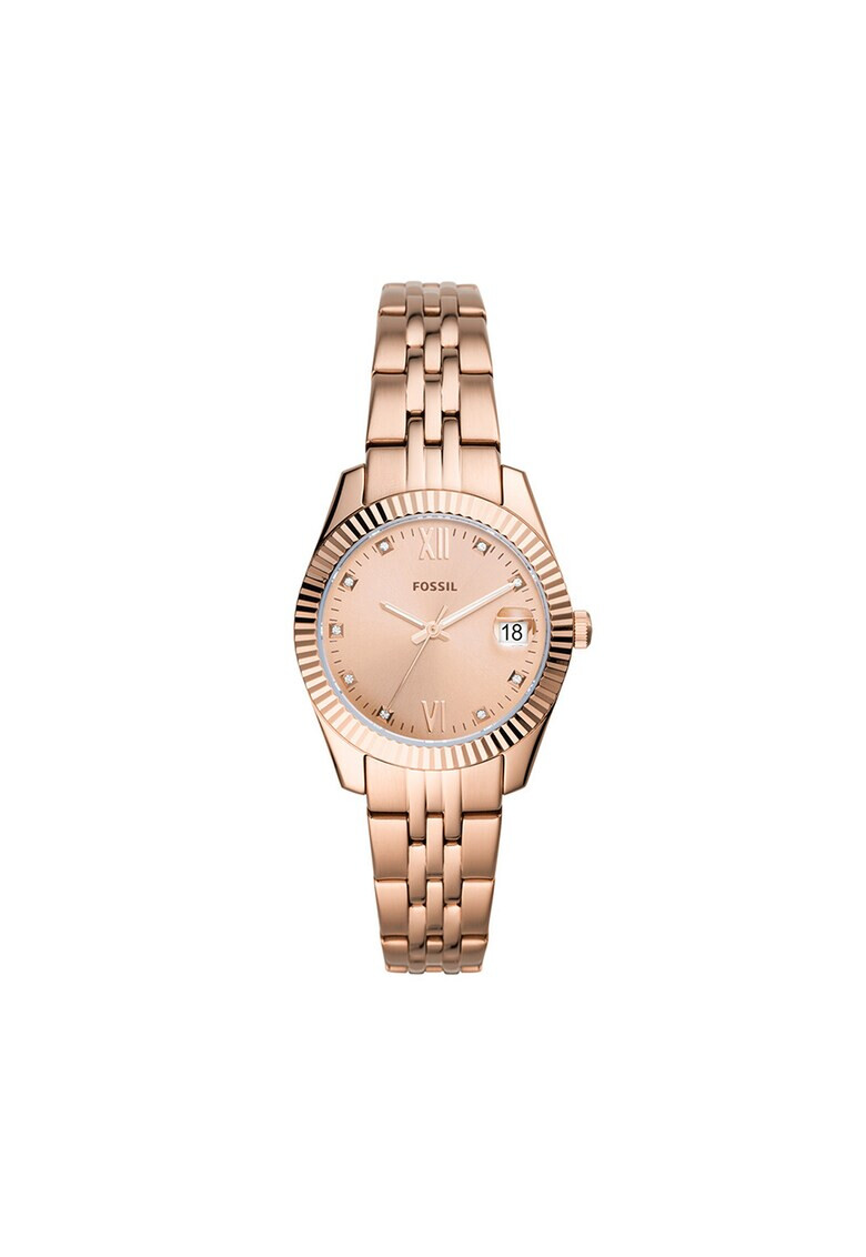 Fossil Часовник с рипсени детайли - Pepit.bg