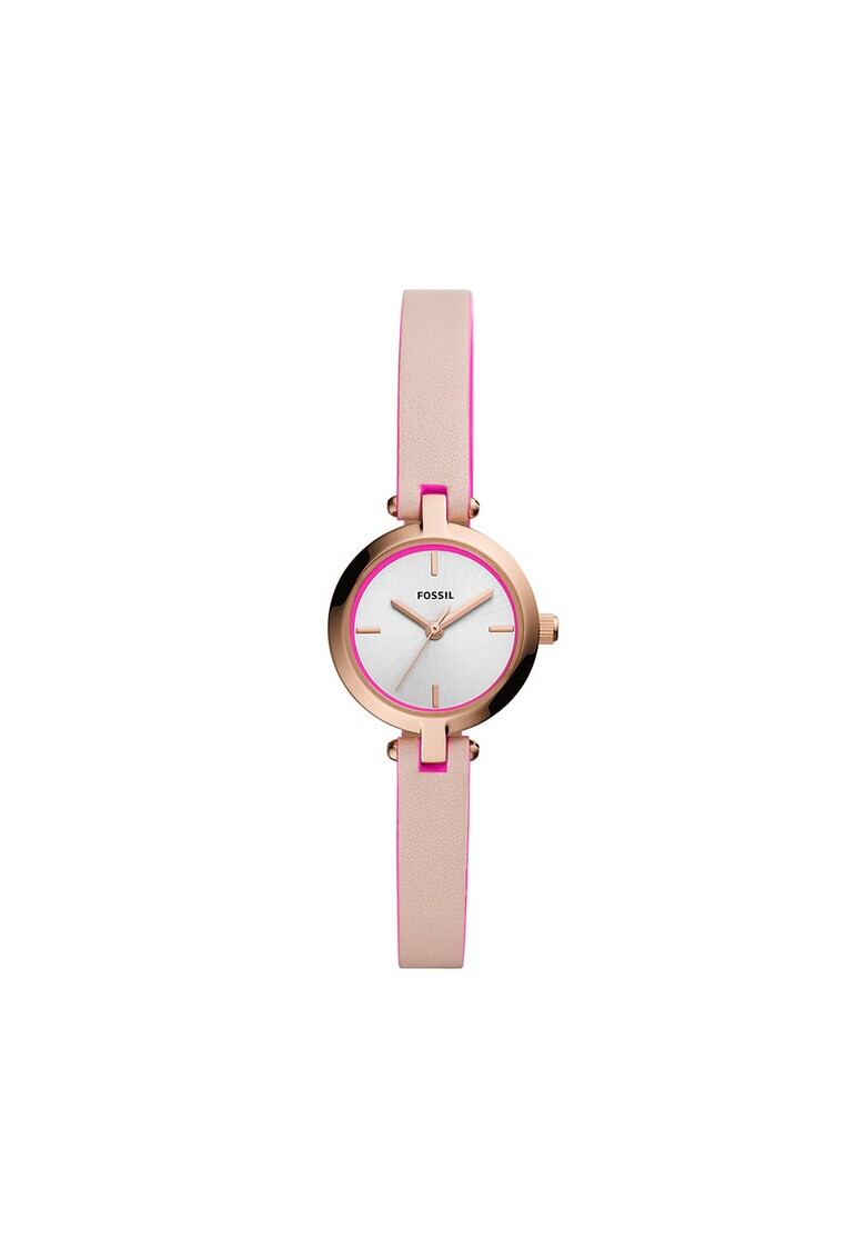 Fossil Часовник с тънка кожена каишка - Pepit.bg