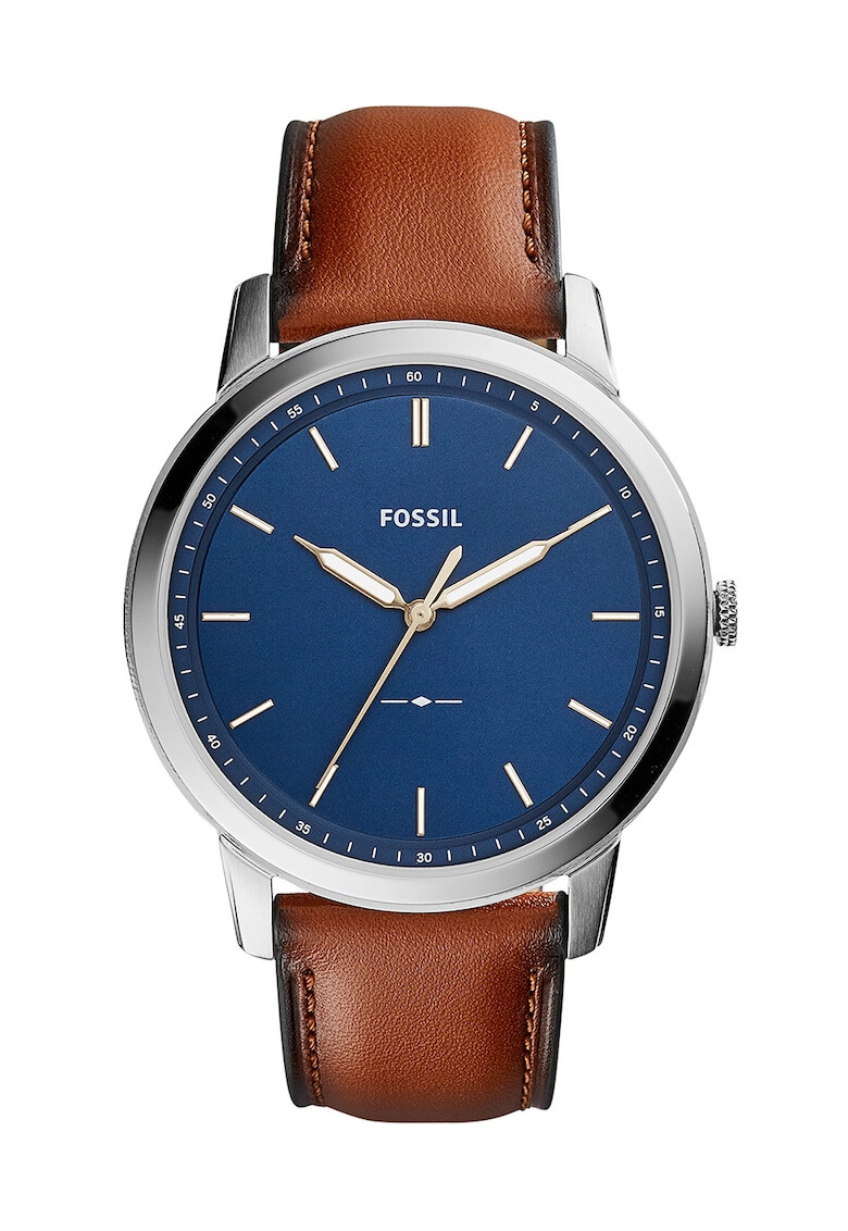 Fossil Часовник The Minimalist в сребристо и кафяво - Pepit.bg