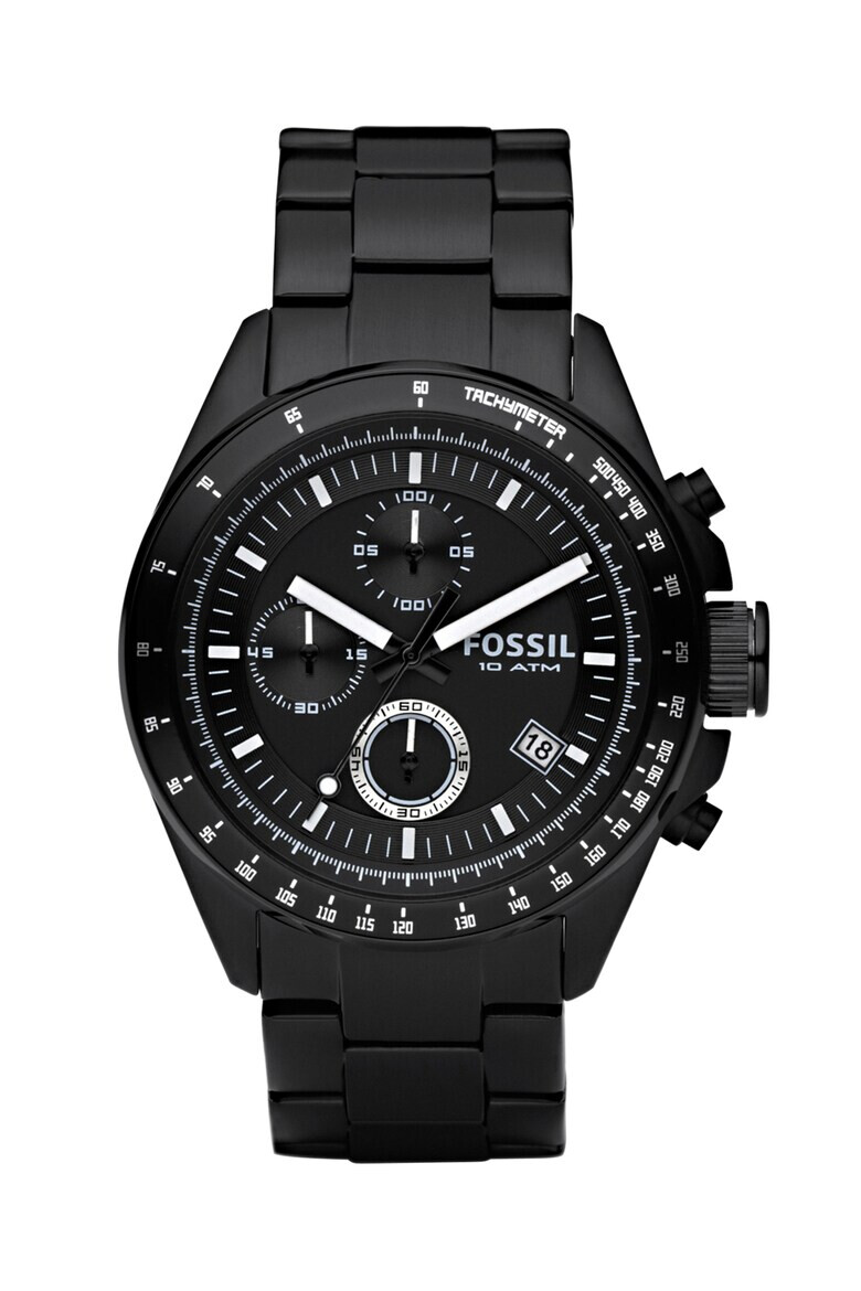 Fossil Черен часовник Decker с хронограф - Pepit.bg