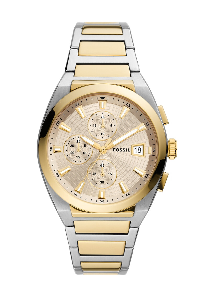 Fossil Двуцветен часовник с хронограф - Pepit.bg