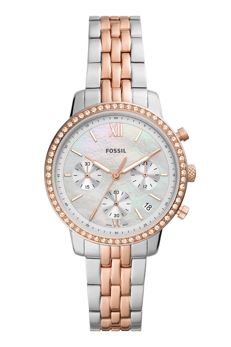 Fossil Двуцветен часовник с хронограф - Pepit.bg