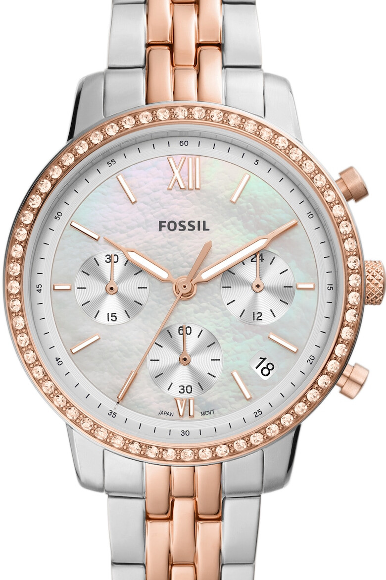 Fossil Двуцветен часовник с хронограф - Pepit.bg