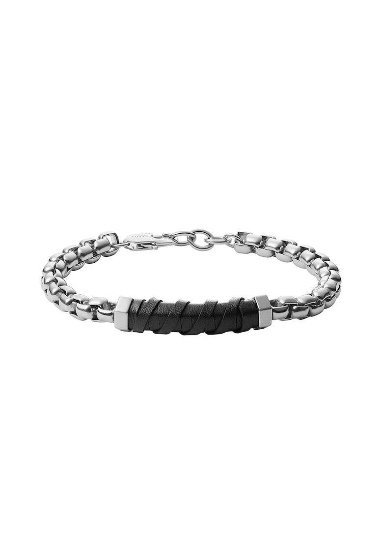Fossil Гривна от кожа и инокс - Pepit.bg