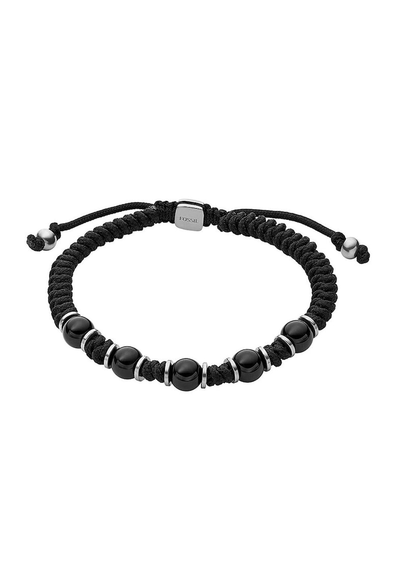 Fossil Гривна от ониксови мъниста - Pepit.bg