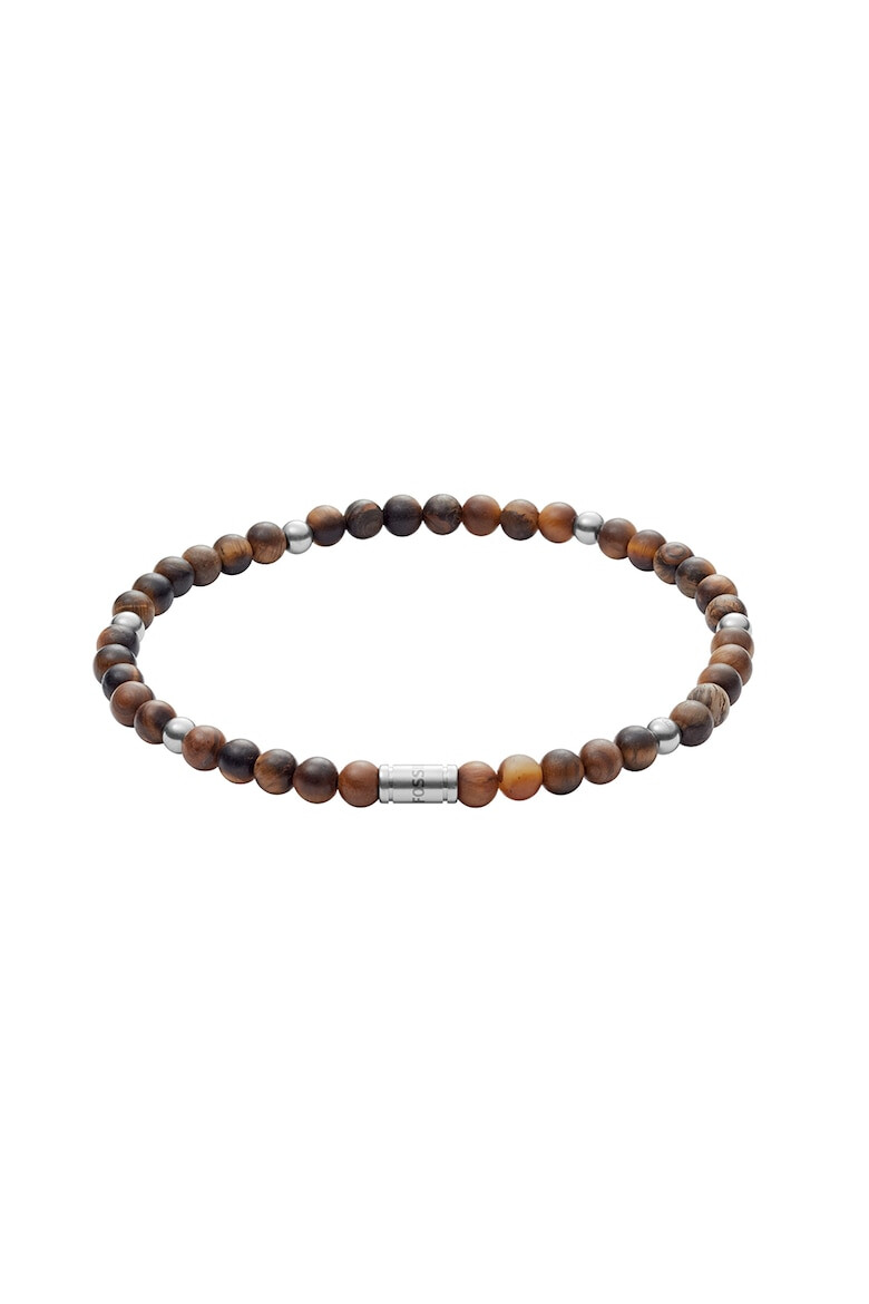 Fossil Гривна с камък тигрово око Кафяв - Pepit.bg