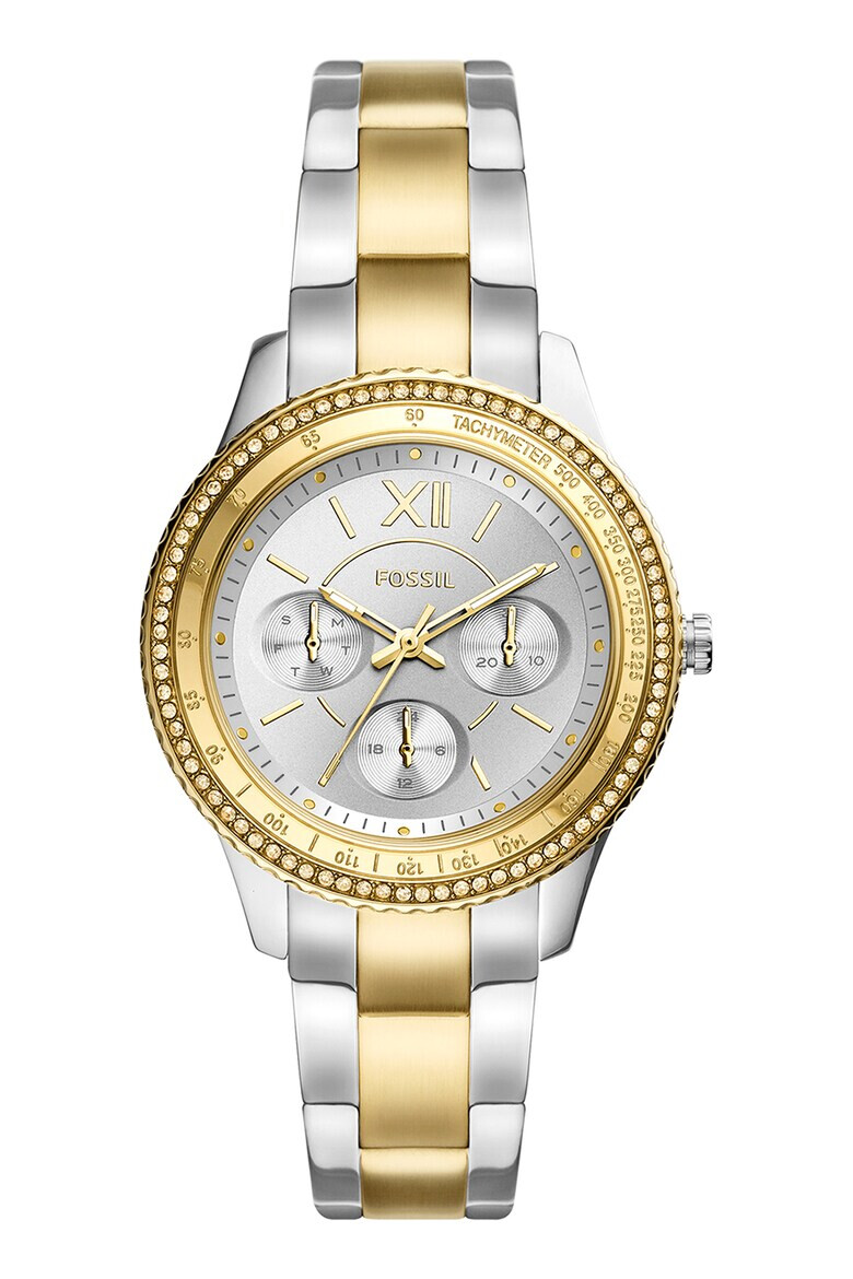 Fossil Иноксов часовник с двуцветен дизайн - Pepit.bg
