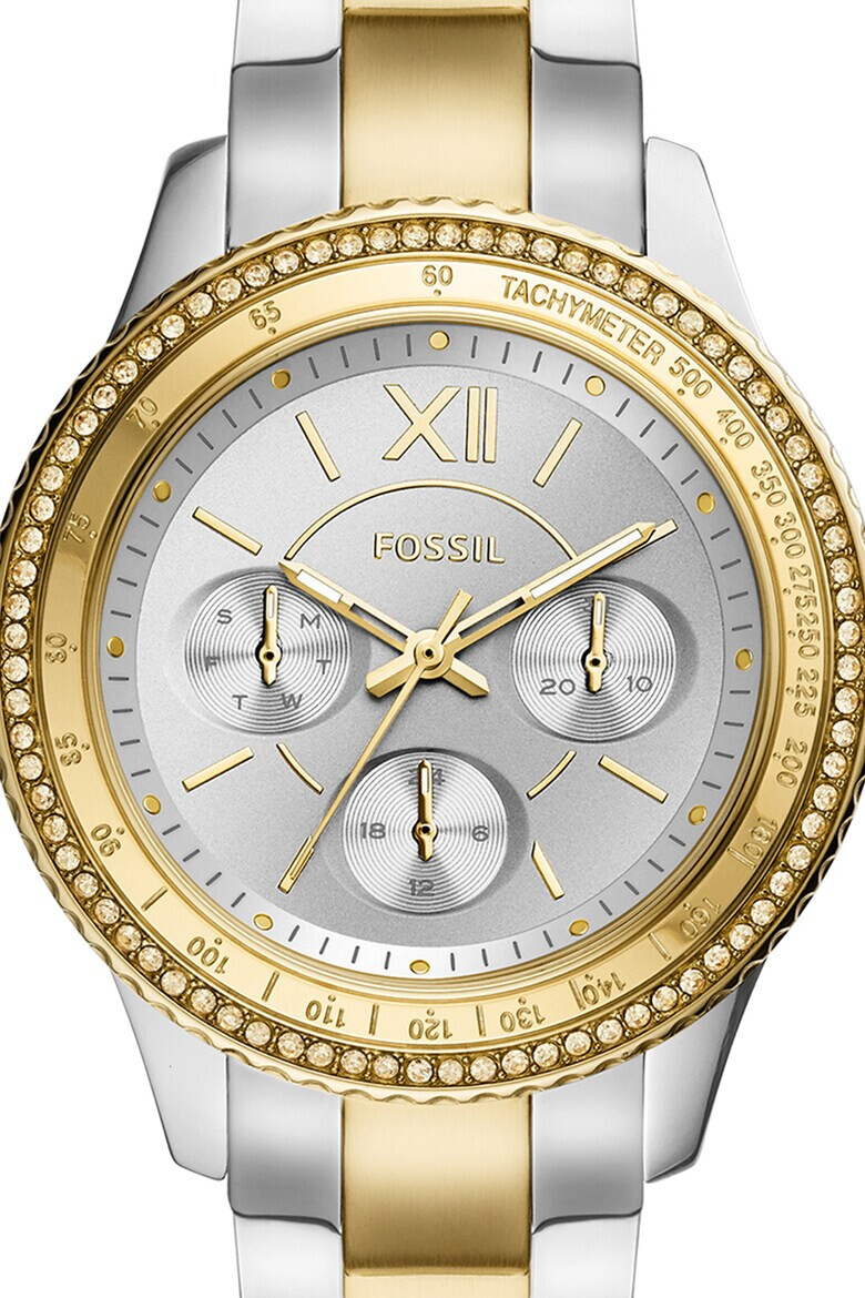 Fossil Иноксов часовник с двуцветен дизайн - Pepit.bg