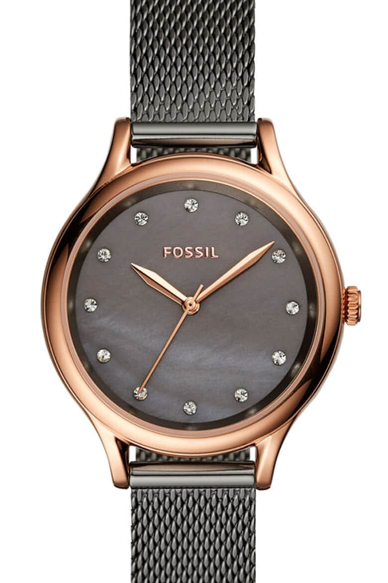 Fossil Иноксов часовник с кристали - Pepit.bg