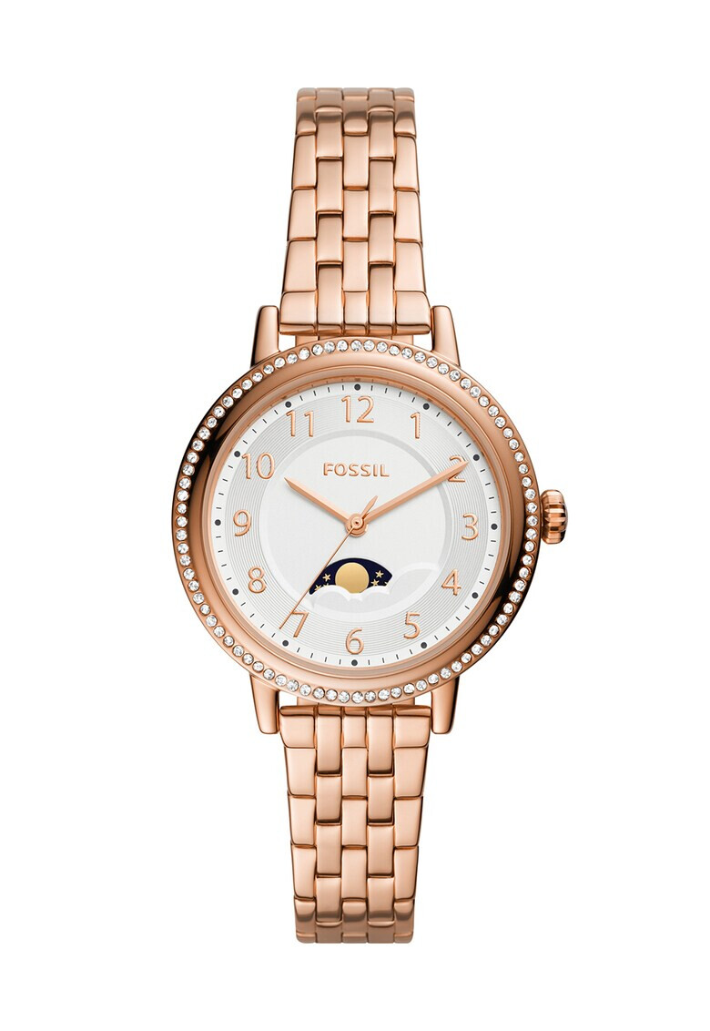Fossil Иноксов часовник с кристали - Pepit.bg