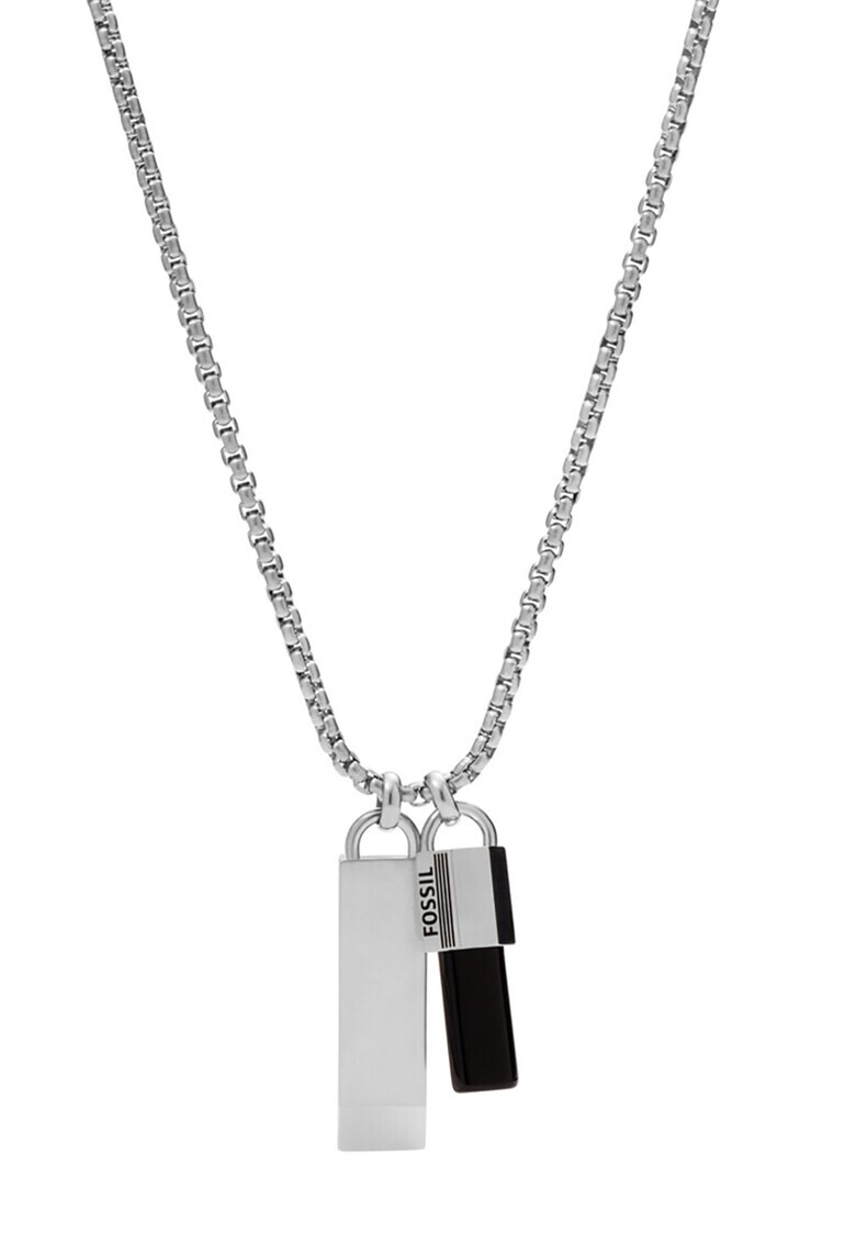Fossil Иноксово колие с оникс - Pepit.bg
