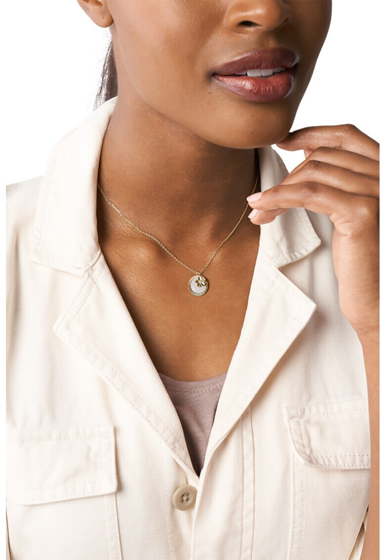 Fossil Колие с 2 висулки Златист - Pepit.bg