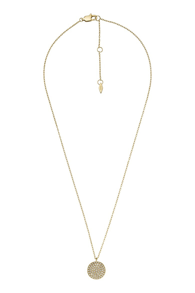 Fossil Колие с овална висулка - Златист - Pepit.bg