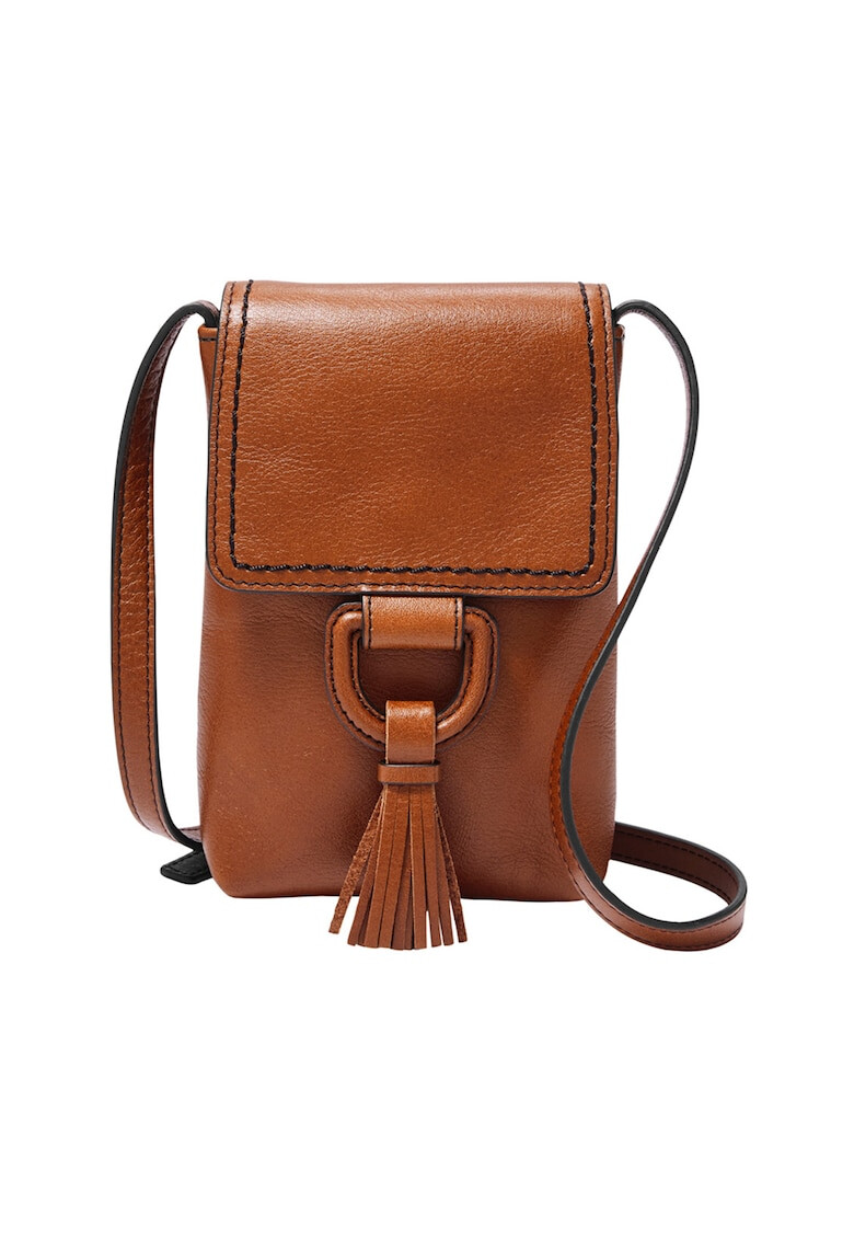 Fossil Кожена чанта Bobbie с пискюл - Pepit.bg