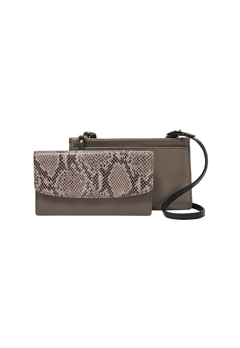 Fossil Кожена чанта Sage с шагрен - Pepit.bg