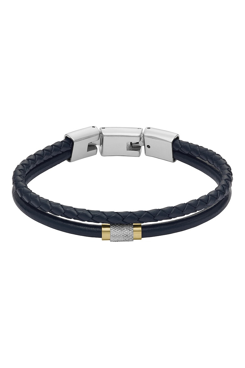 Fossil Кожена двуредова гривна - Pepit.bg