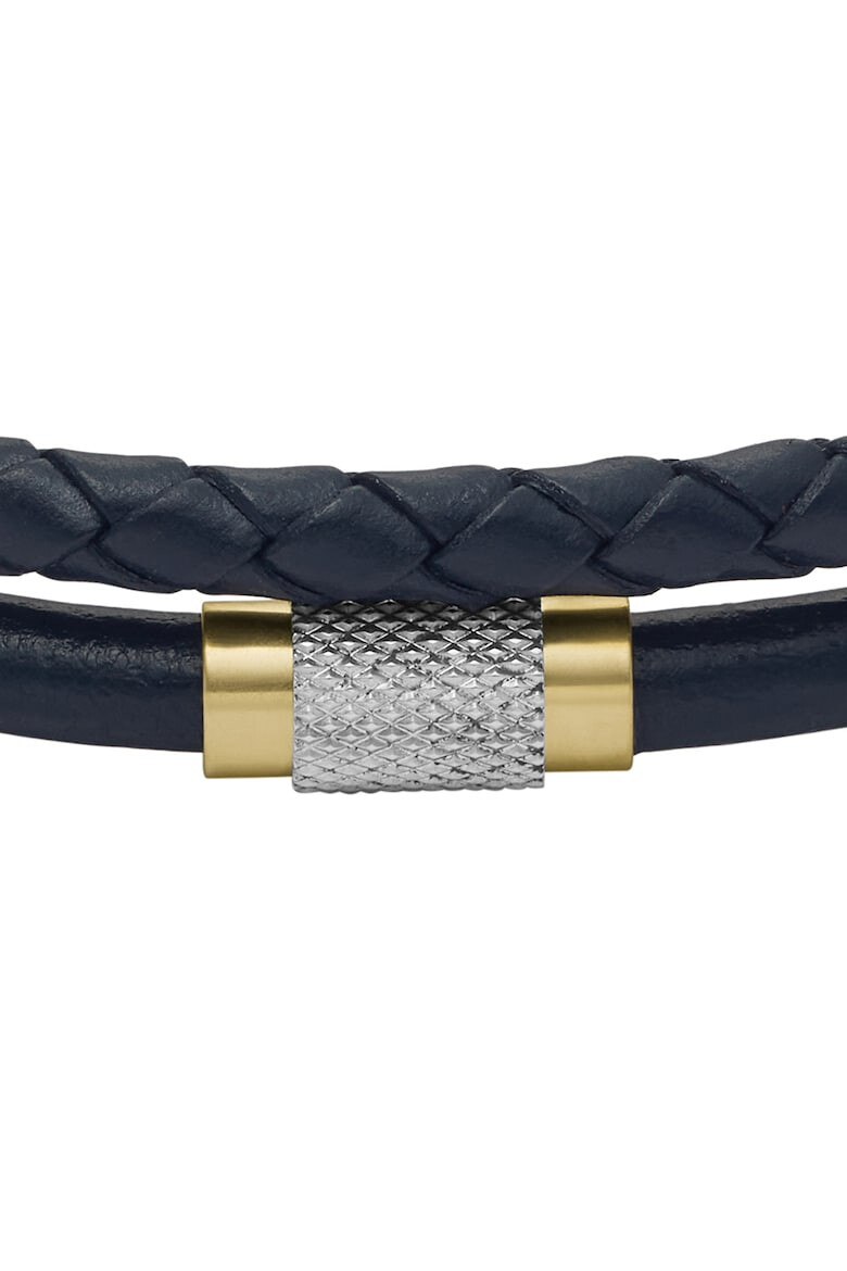 Fossil Кожена двуредова гривна - Pepit.bg
