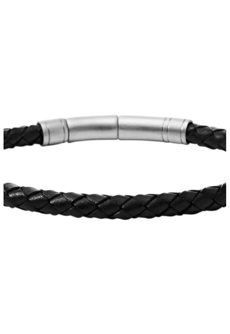 Fossil Кожена гривна - Черен - Pepit.bg