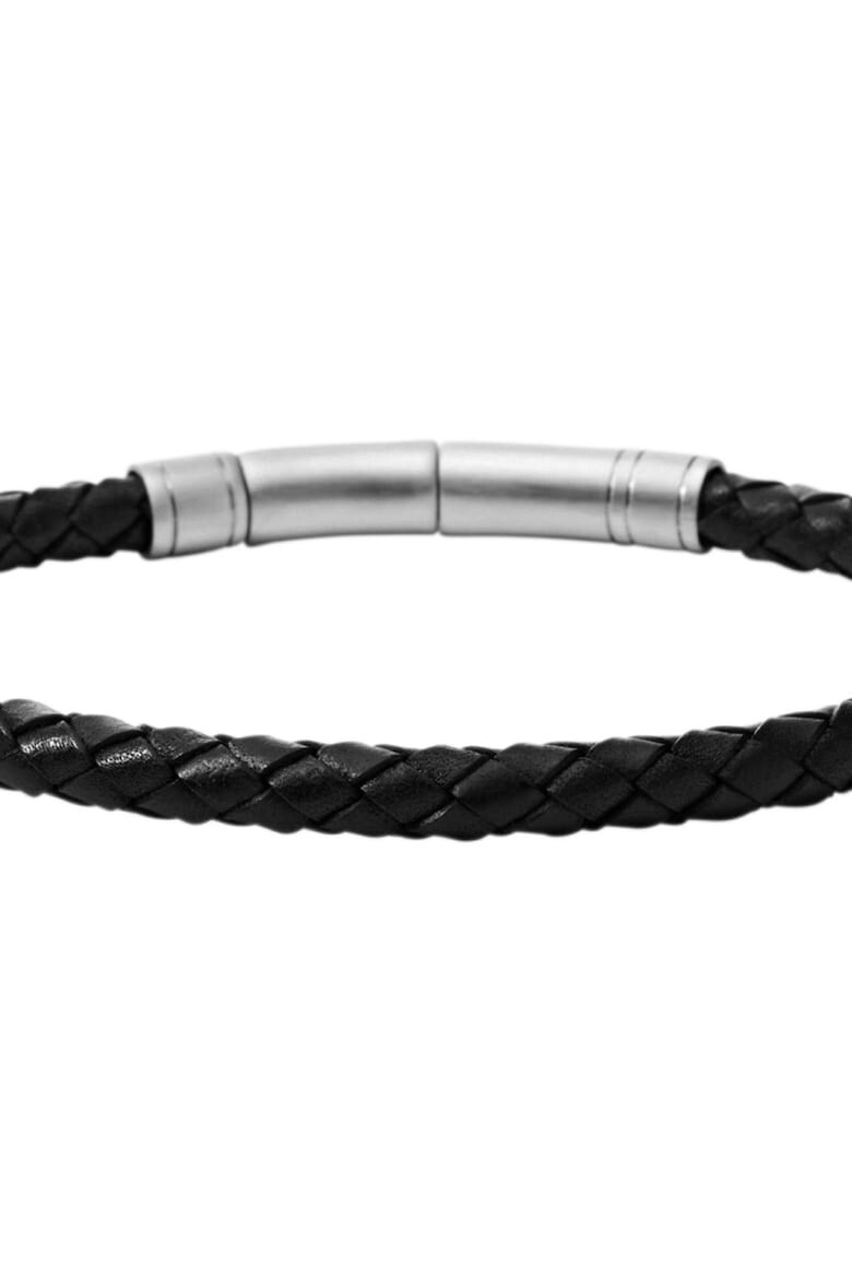 Fossil Кожена гривна - Черен - Pepit.bg