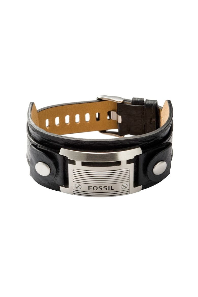 Fossil Кожена гривна Черен - Pepit.bg