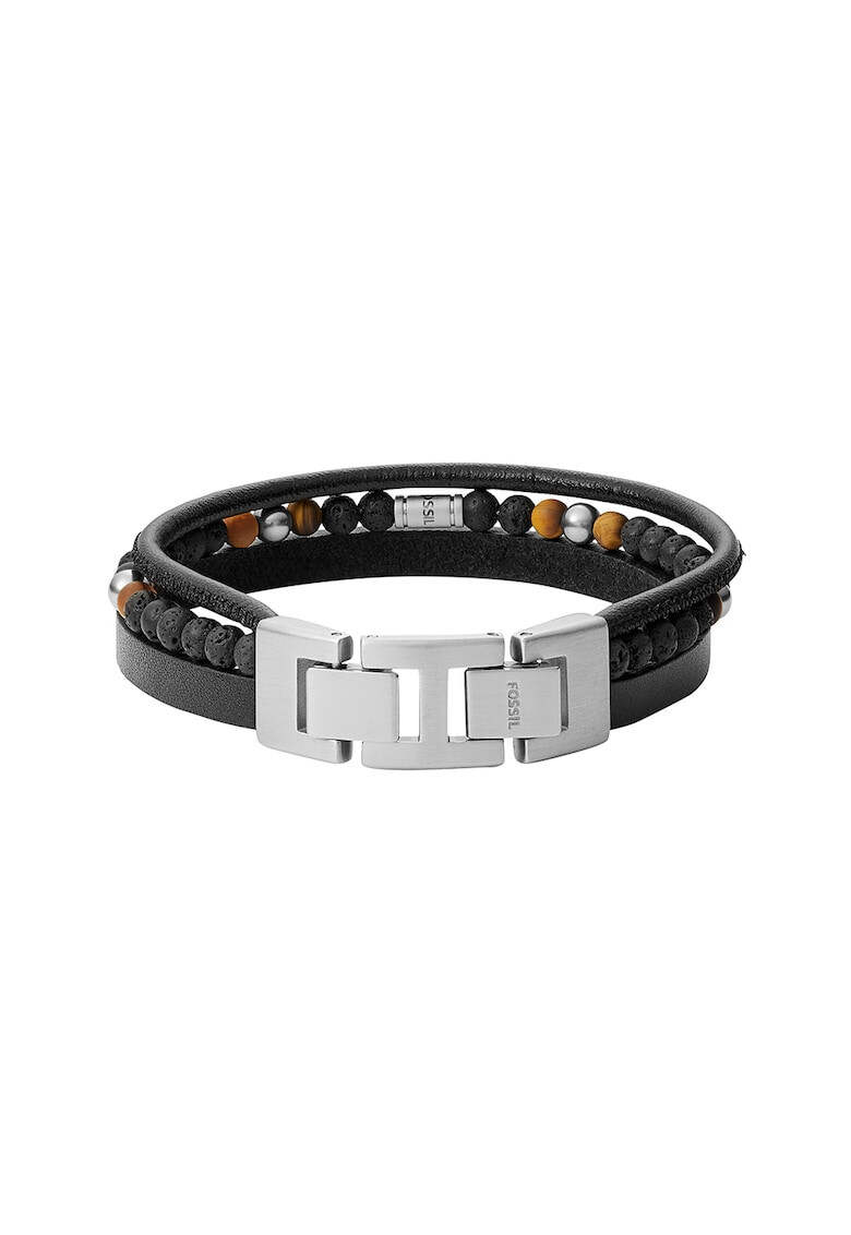 Fossil Кожена гривна с мъниста - Pepit.bg