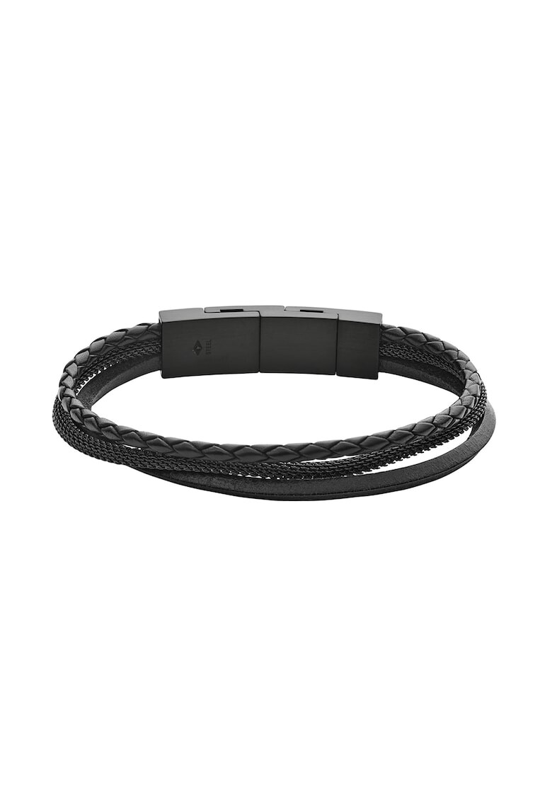 Fossil Кожена гривна Triple-Stand - Pepit.bg
