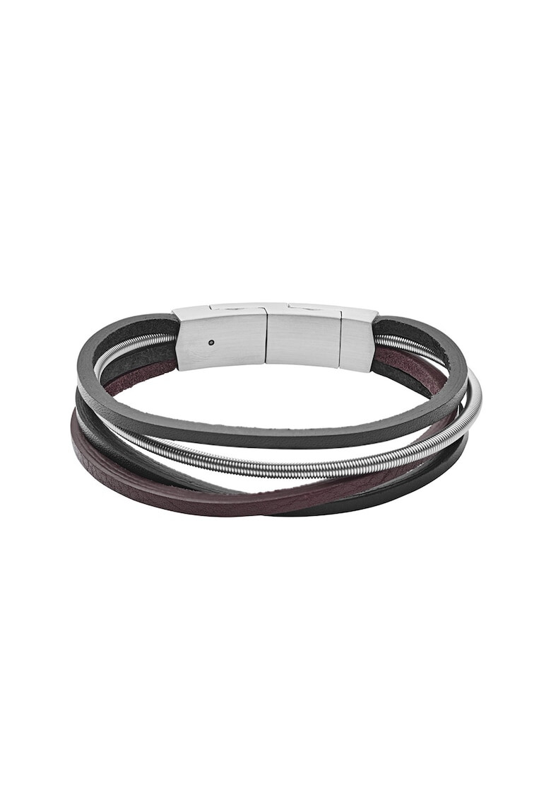 Fossil Кожена многоредова гривна - Pepit.bg