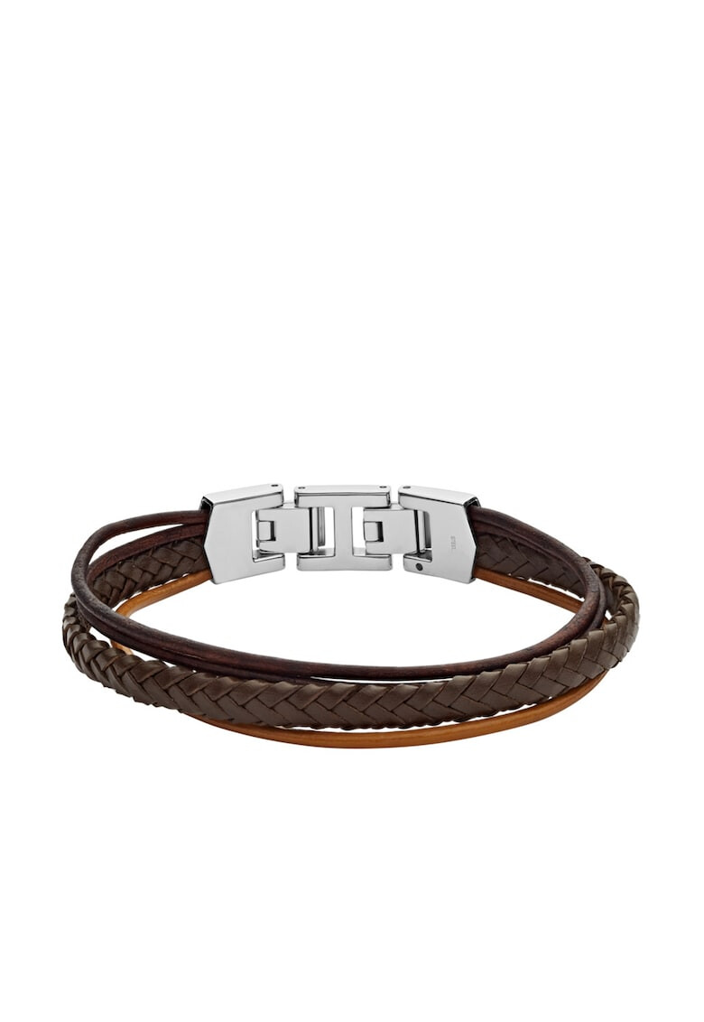 Fossil Кожена многоредова гривна - Pepit.bg