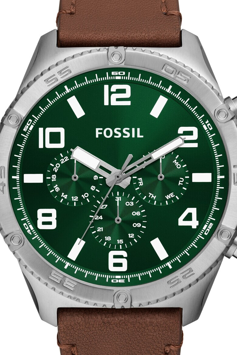 Fossil Кварцов часовник с кожена каишка - Pepit.bg