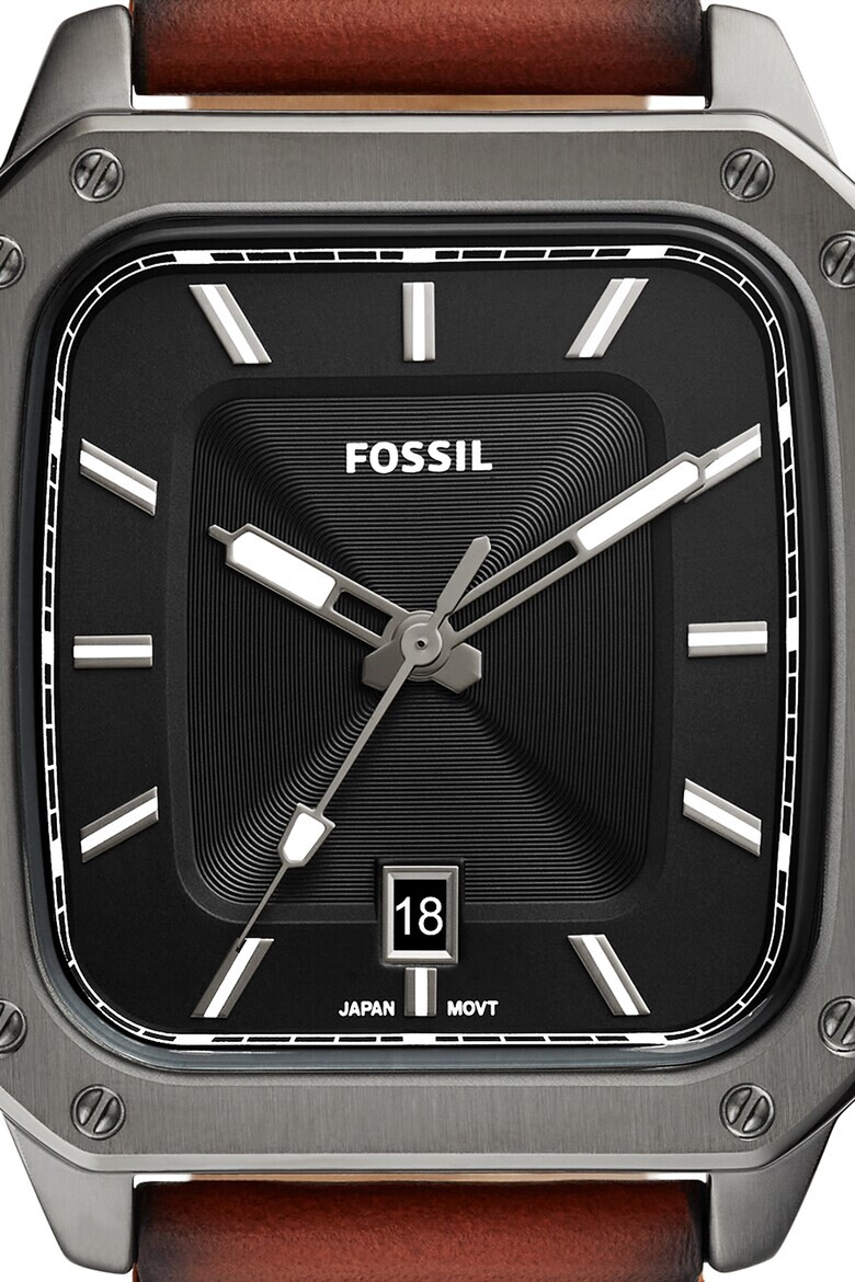 Fossil Кварцов часовник с кожена каишка - Pepit.bg