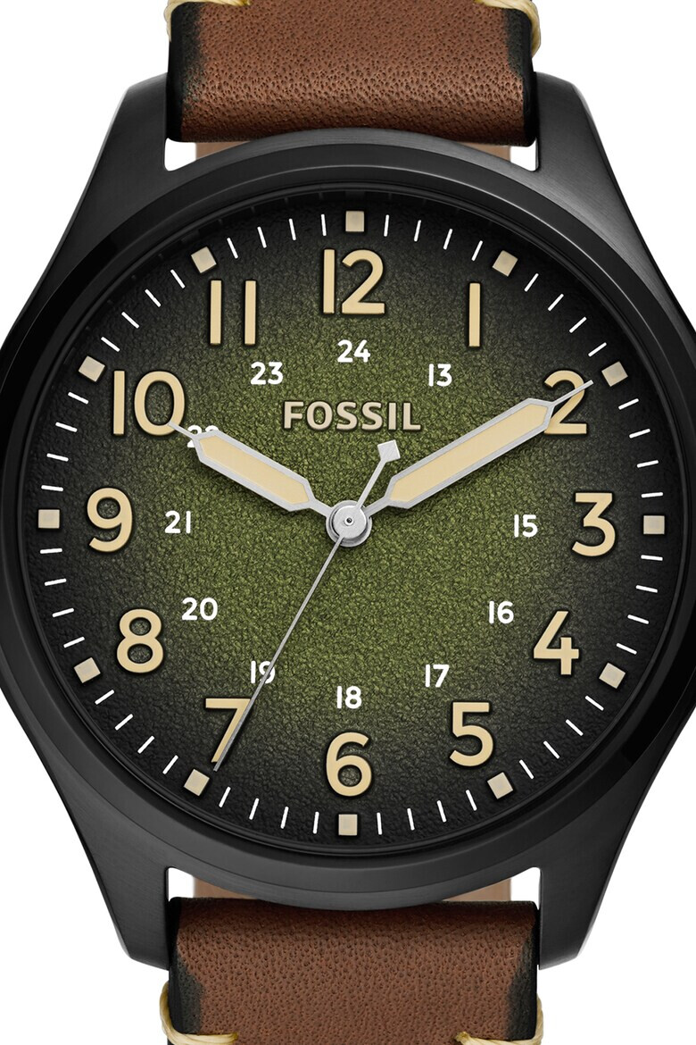 Fossil Кварцов часовник с кожена каишка - Pepit.bg