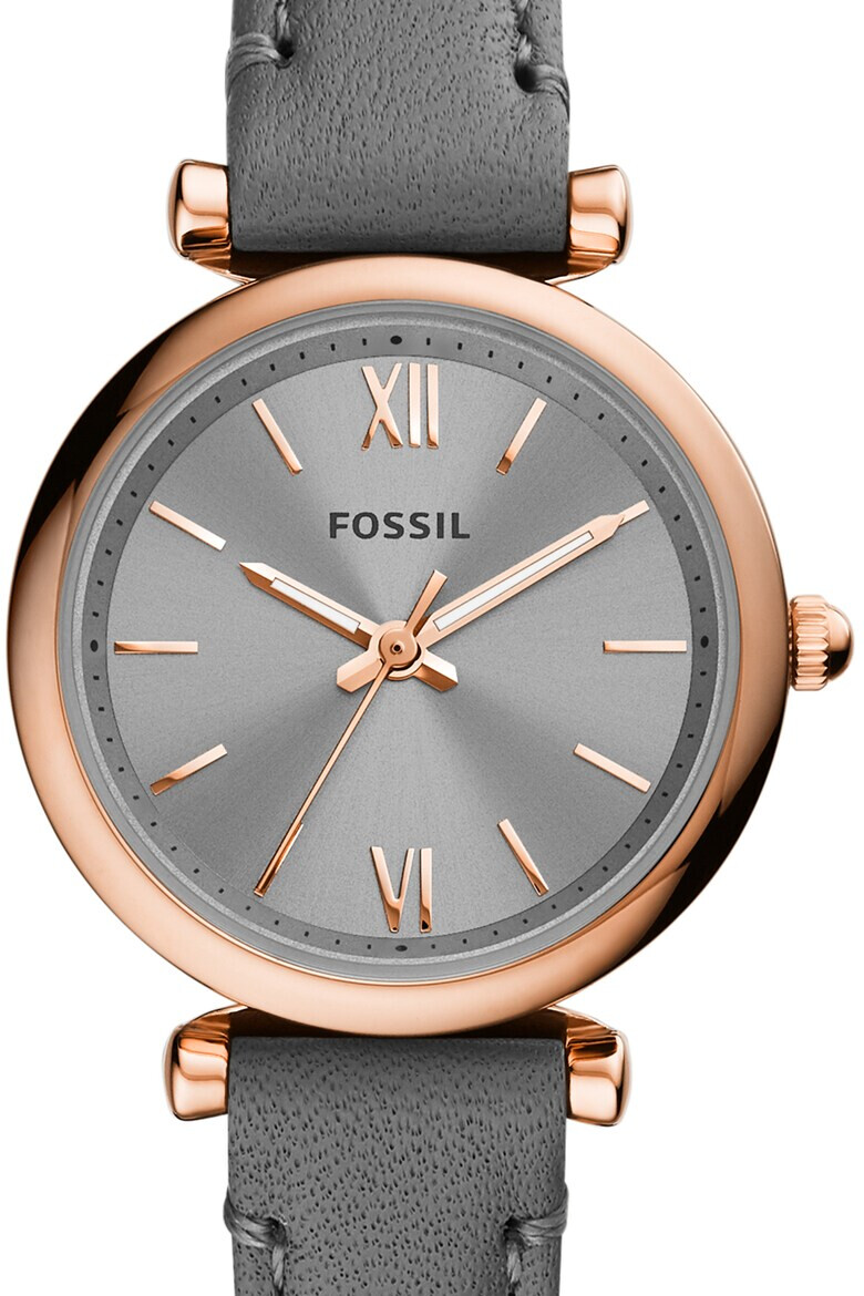 Fossil Кварцов часовник с кожена каишка - Pepit.bg