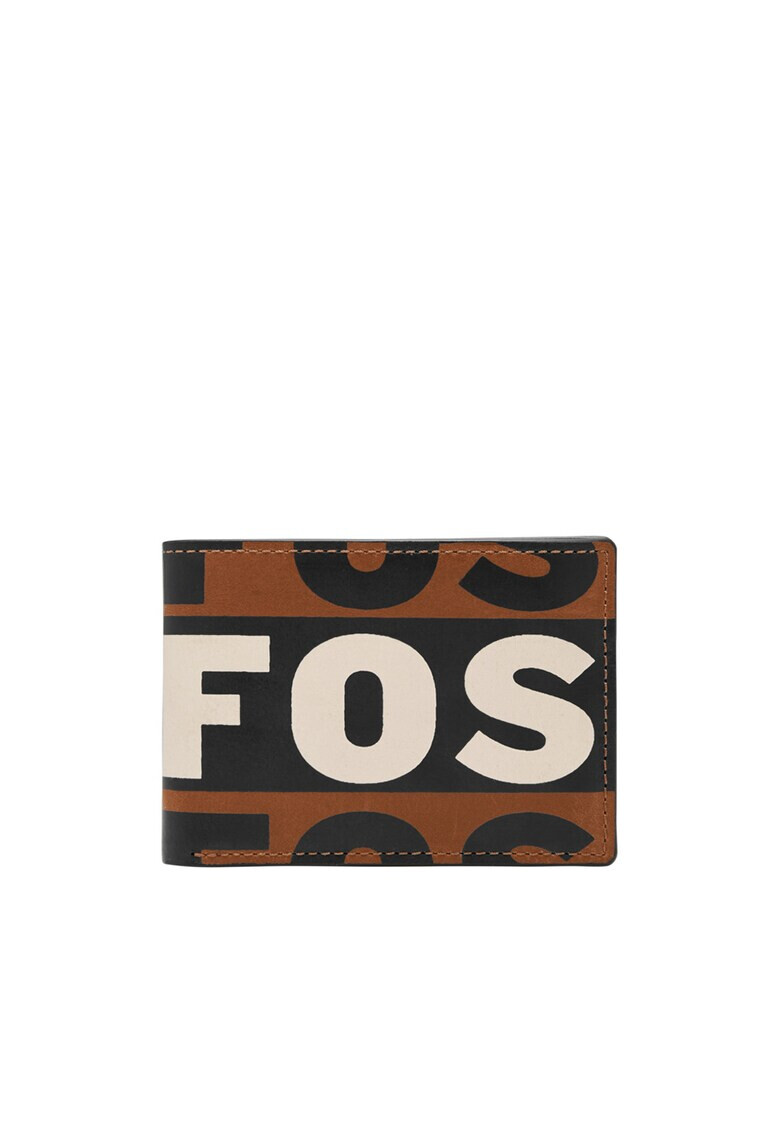Fossil Кожен портфейл Maury с двойно прегъване и лого - Pepit.bg