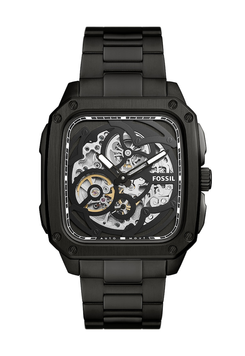 Fossil Механичен часовник с правоъгълен корпус - Pepit.bg
