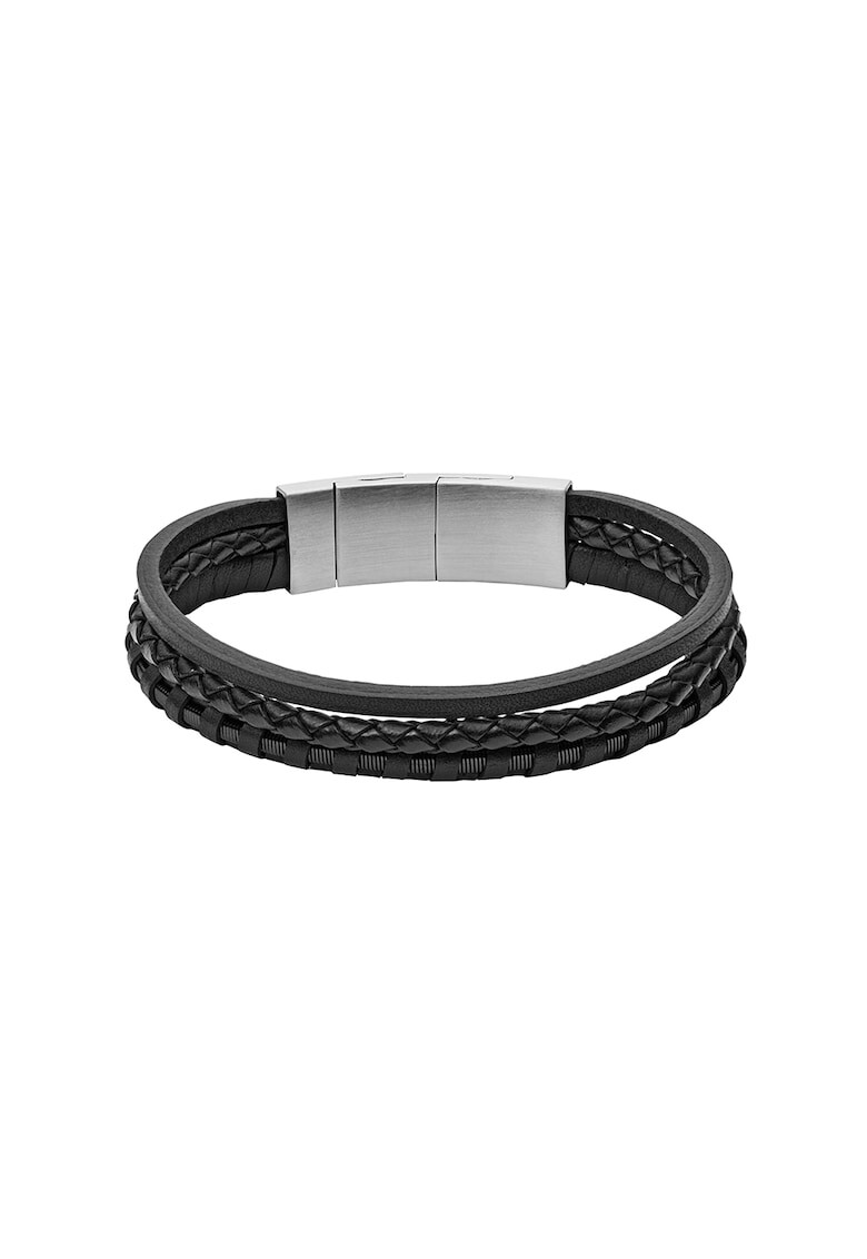 Fossil Многоредова кожена гривна - Pepit.bg