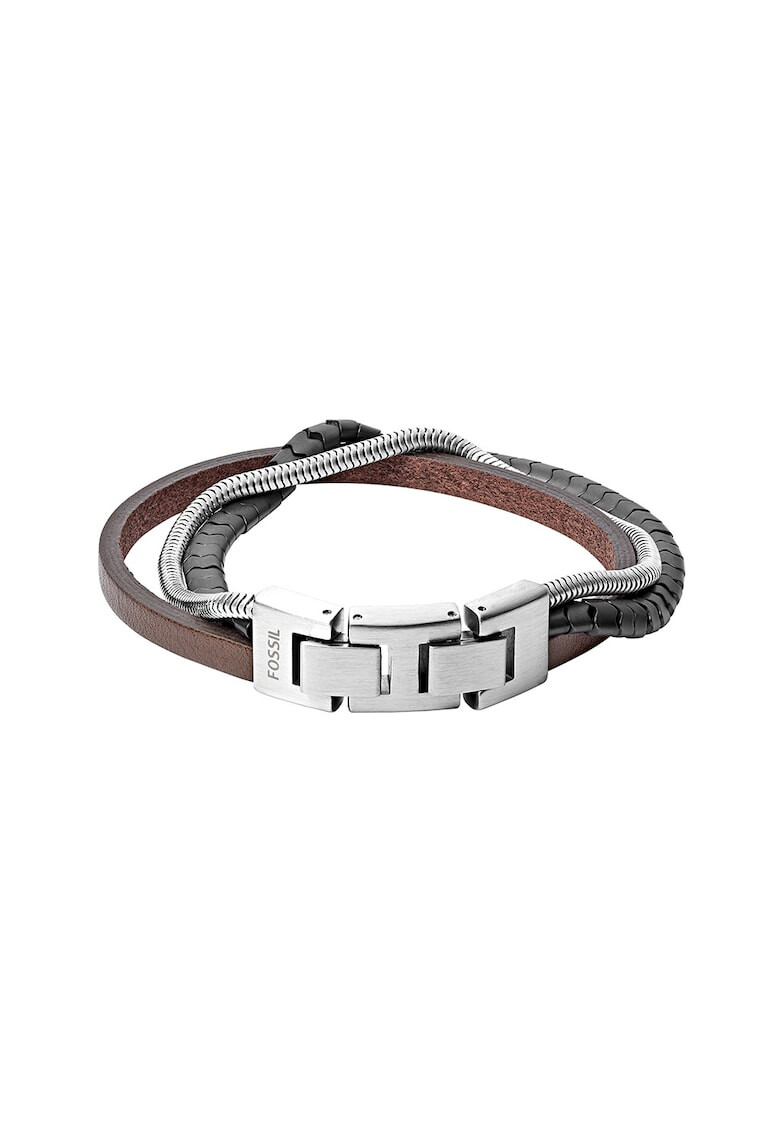 Fossil Многоредово колие с хематит - Pepit.bg