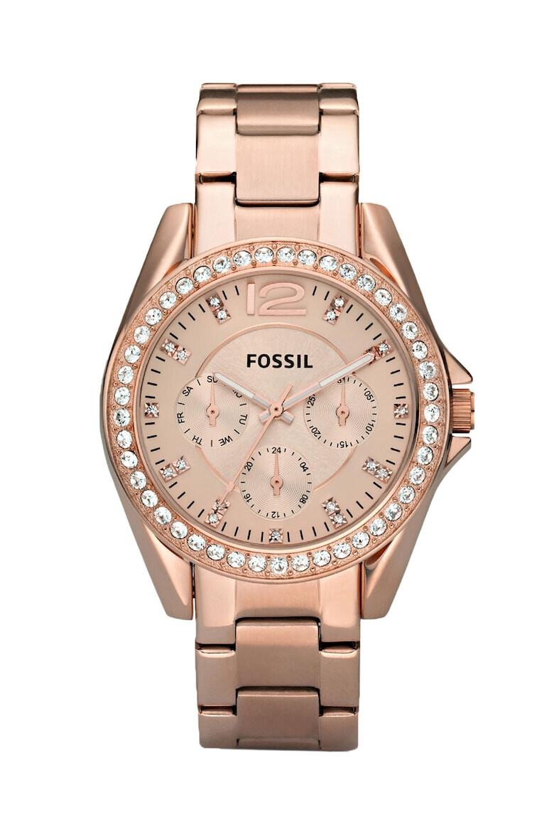 Fossil Мултифункционален часовник Riley с кристали - Pepit.bg
