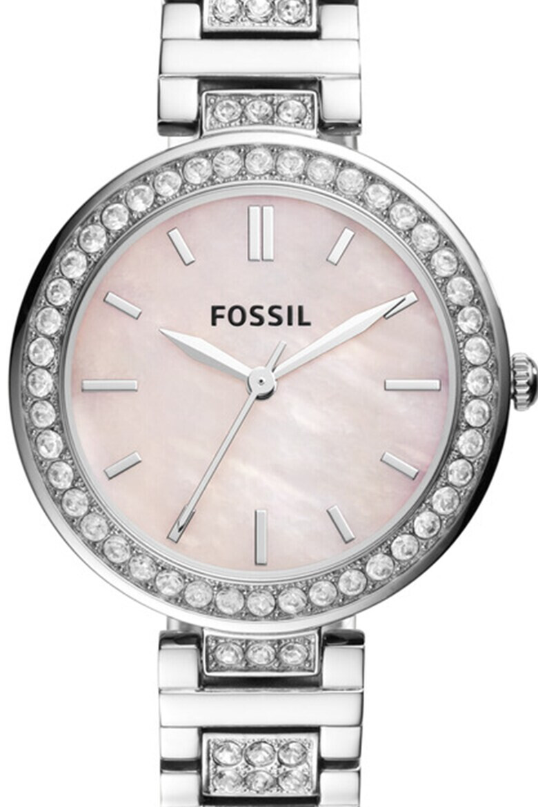 Fossil Овален часовник с кристали - Pepit.bg